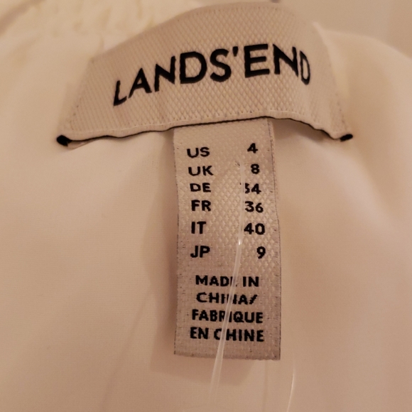New Lands End White Off The Shoulder Crop Top - Picture 6 of 7